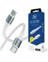 Kabel 3MK Hyper Cable N-SERIES USB-C / USB-C 2m PD 3.0 QC 3.0 20V / 5A 100W Biały