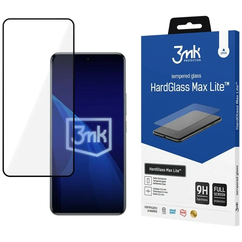 Szkło hartowane 3MK HardGlass Max Lite do Redmi Note 15 Pro 4G czarny