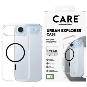 Etui CARE by PanzerGlass Flagship Urban Explorer w. Black MagSafe do Apple iPhone Air przezroczysty