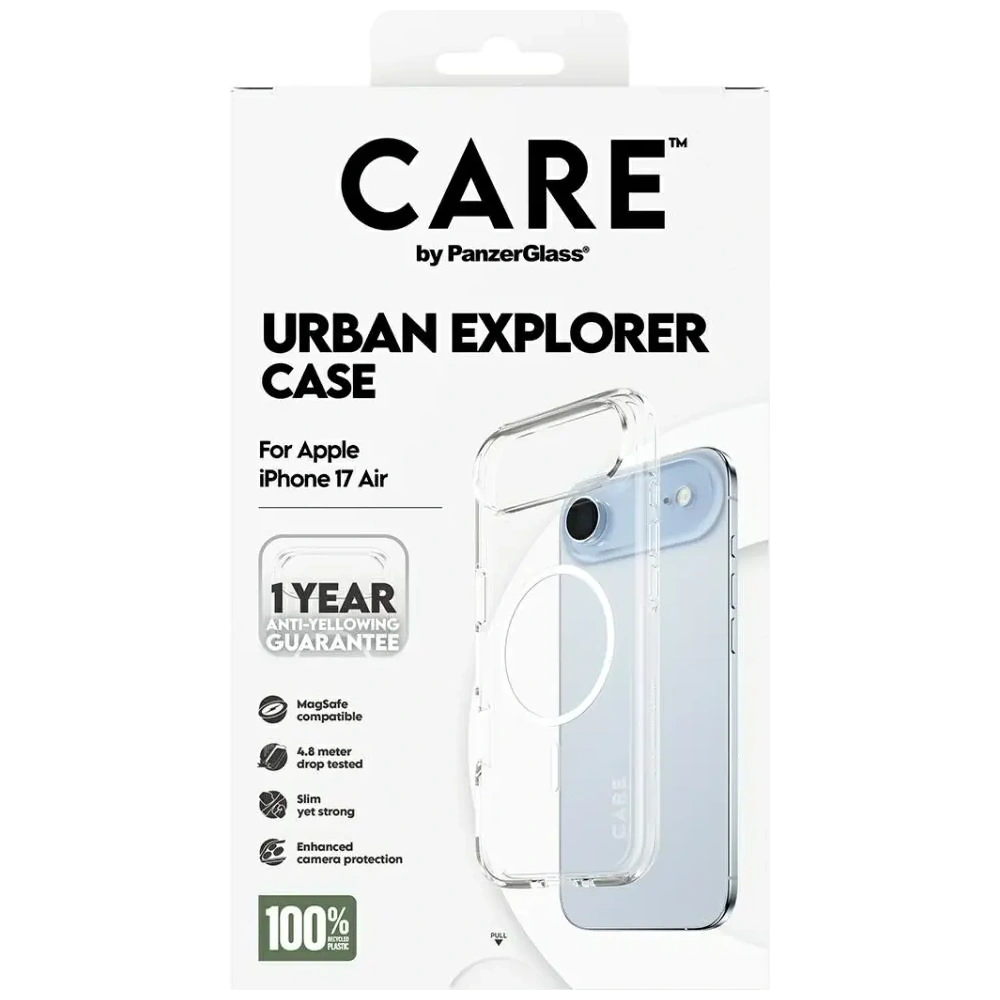 Etui CARE by PanzerGlass Flagship Urban Explorer w. White MagSafe do Apple iPhone Air przezroczysty
