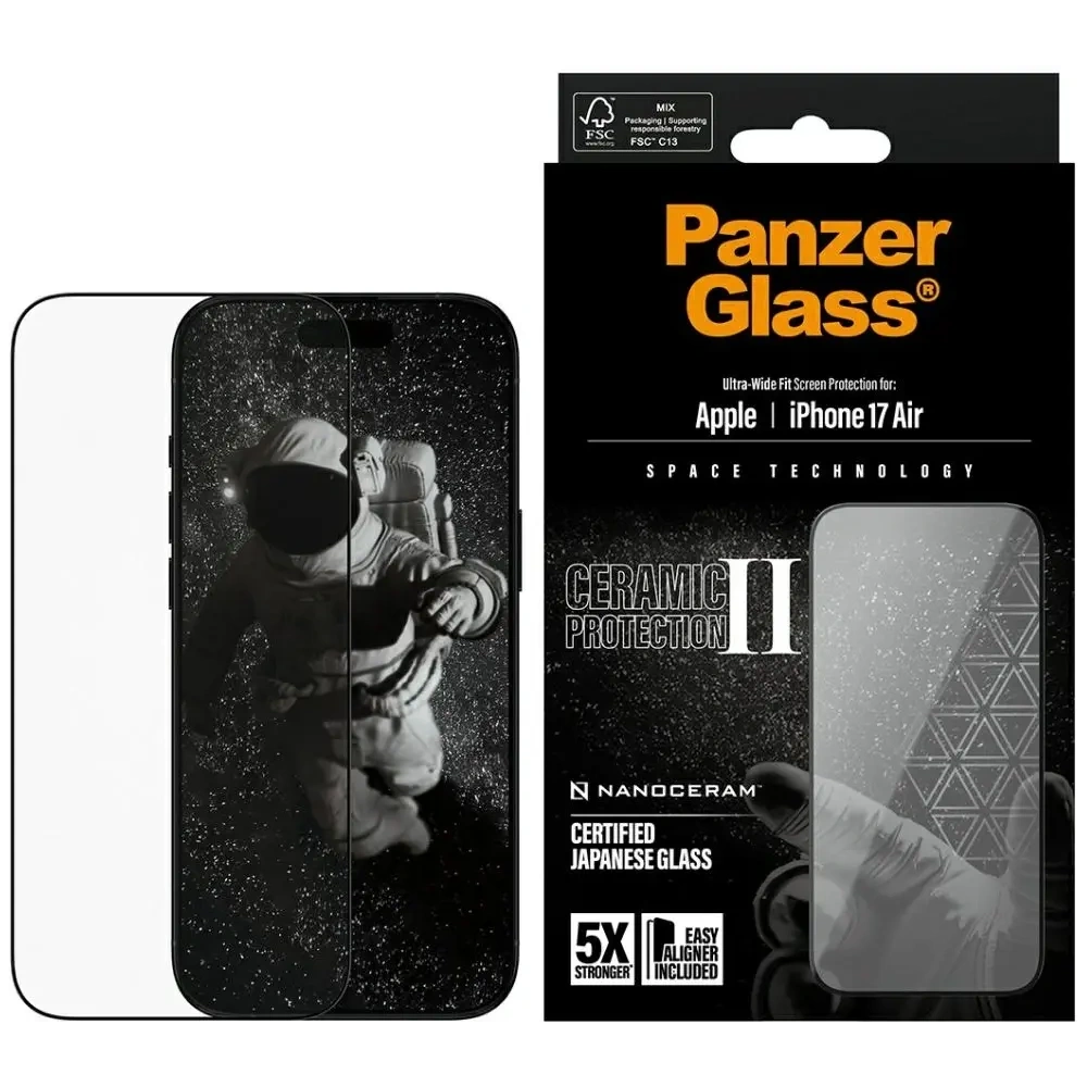 Szkło ceramiczne PanzerGlass Ceramic II Ultra-Wide Fit EasyAligner do Apple iPhone Air