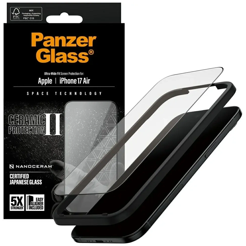 Szkło ceramiczne PanzerGlass Ceramic II Ultra-Wide Fit EasyAligner do Apple iPhone Air