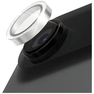 Szkło hartowane na obiektyw PanzerGlass Hoops Glitter do Apple iPhone Air srebrny