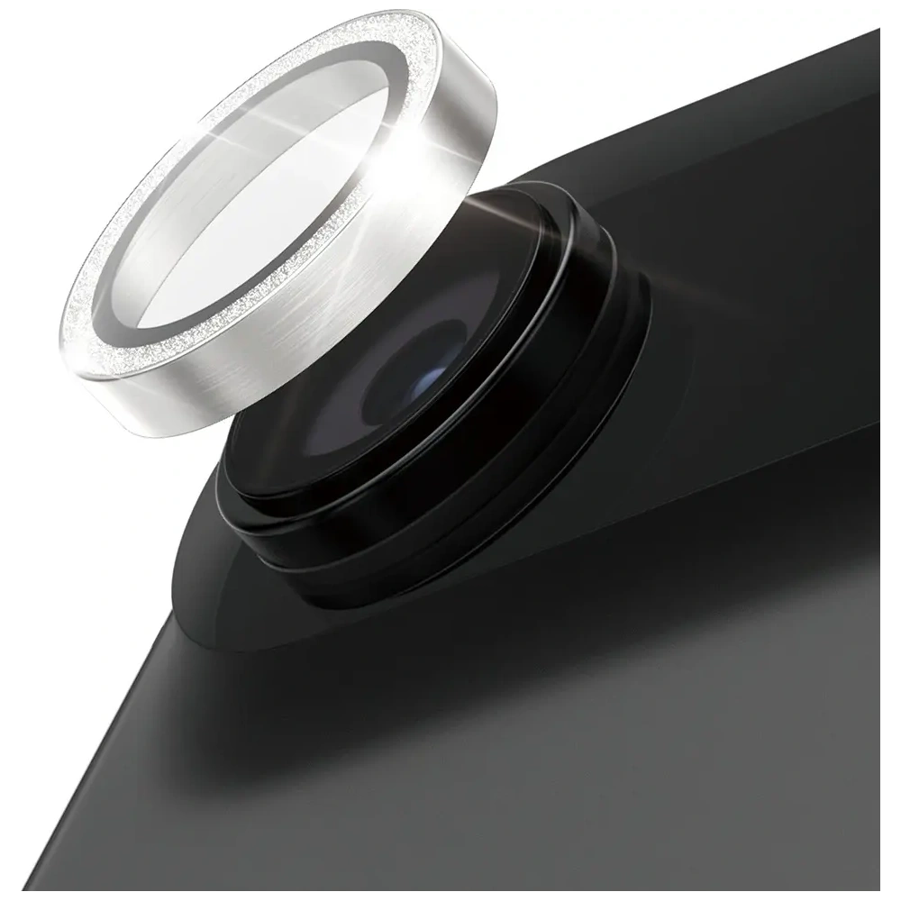 Szkło hartowane na obiektyw PanzerGlass Hoops Glitter do Apple iPhone Air srebrny