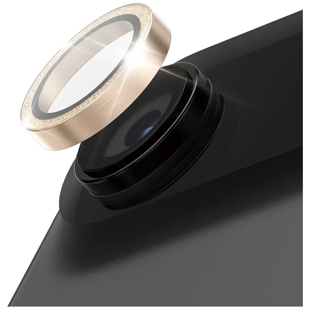 Szkło hartowane na obiektyw PanzerGlass Hoops Glitter do Apple iPhone Air złoty