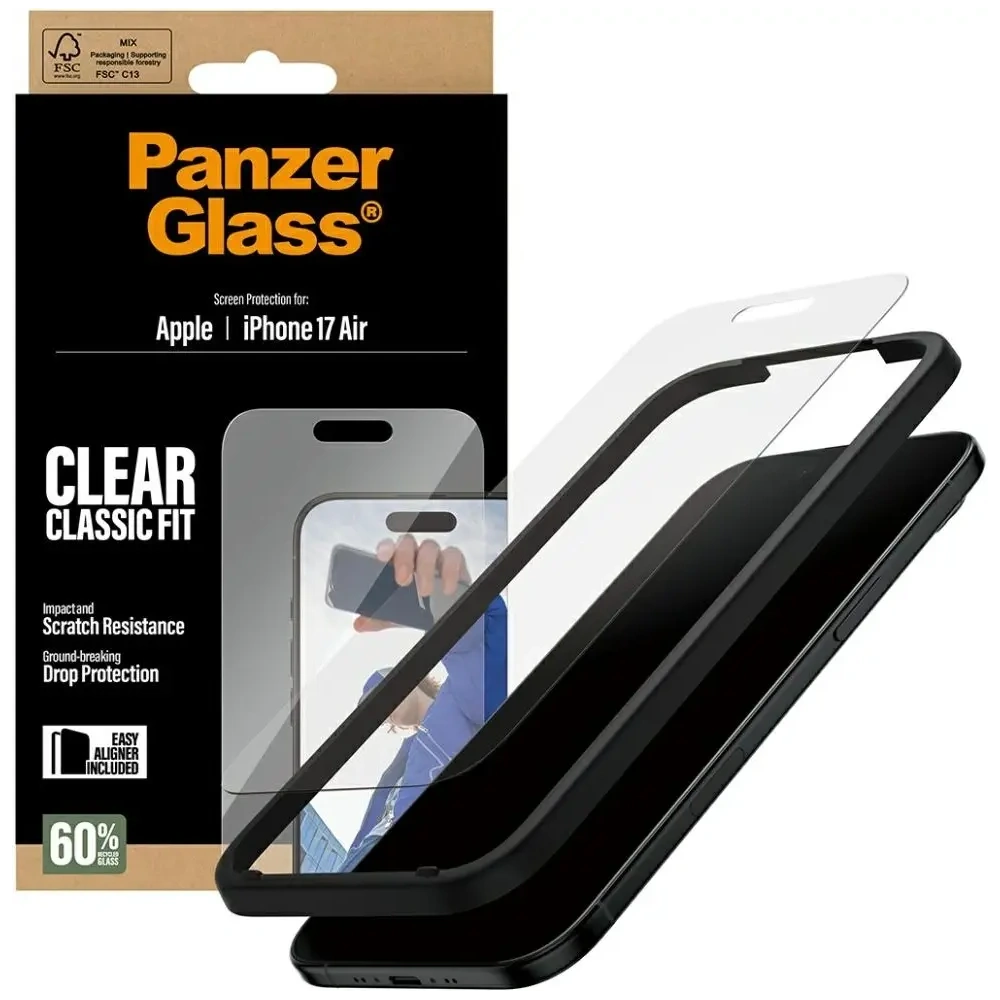 Szkło hartowane PanzerGlass Classic Fit EasyAligner do Apple iPhone Air