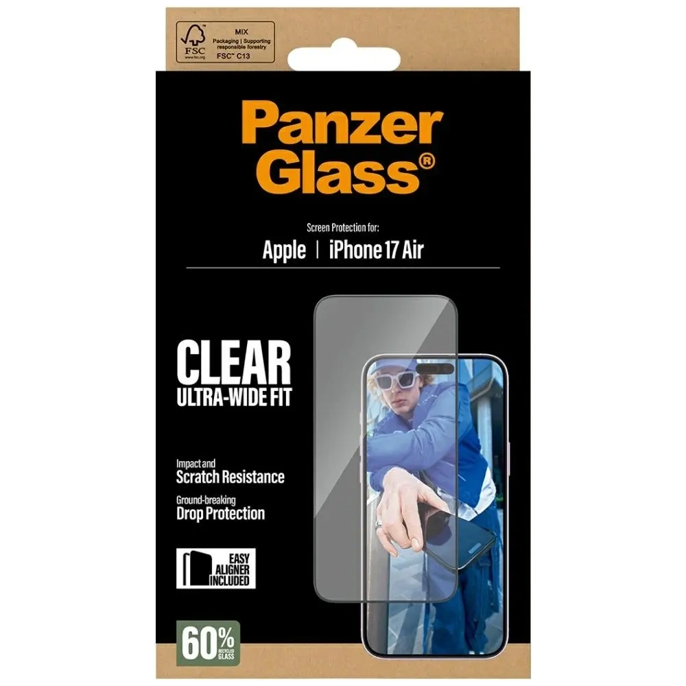 Szkło hartowane PanzerGlass Ultra-Wide Fit EasyAligner do Apple iPhone Air