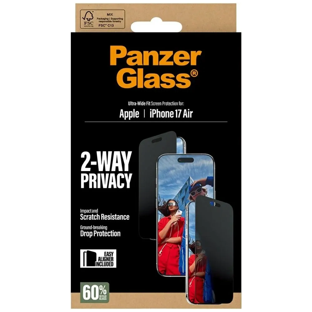Szkło prywatyzujące PanzerGlass Ultra-Wide Fit EasyAligner do Apple iPhone Air