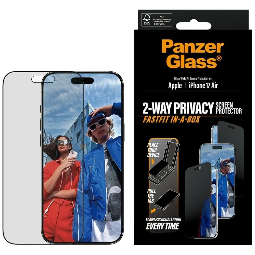 Szkło prywatyzujące PanzerGlass Ultra-Wide Fit Fastfit do Apple iPhone Air