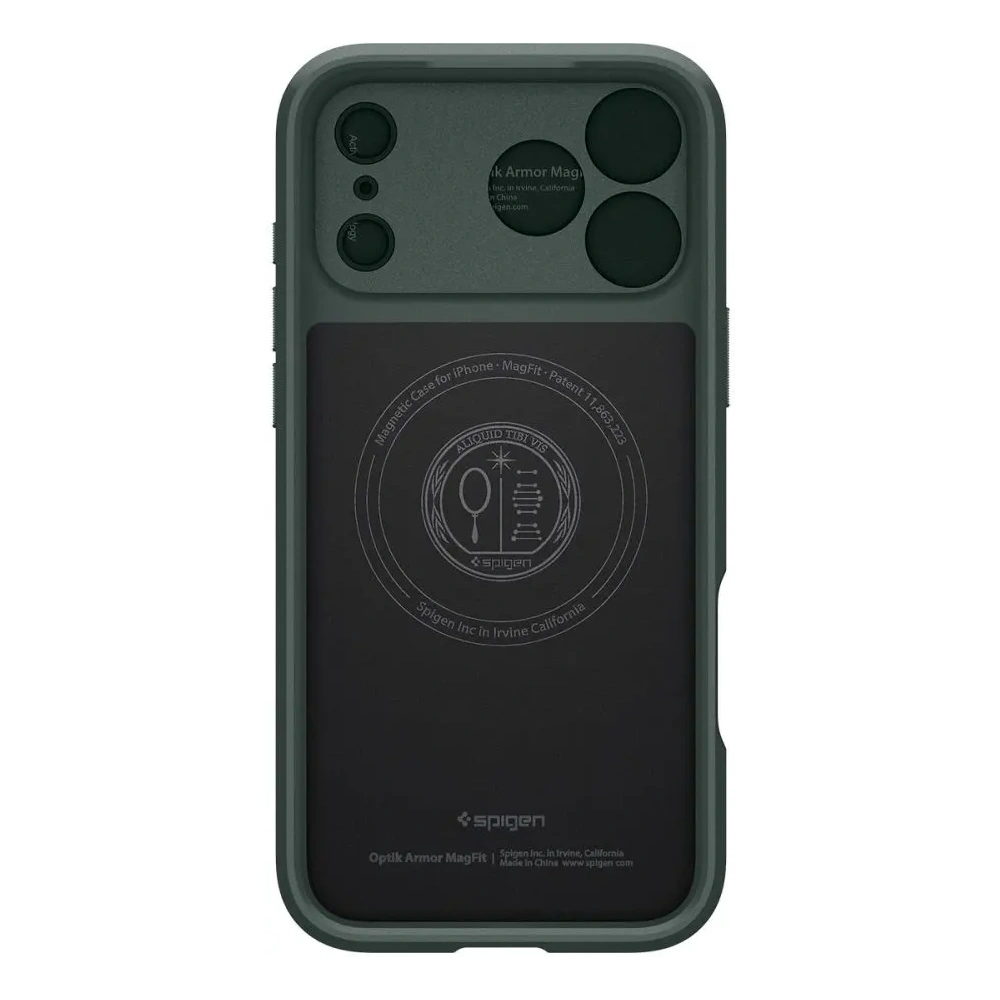 Etui Spigen Optik Armor Mag MagSafe do Apple iPhone 17 Pro Abyss Green
