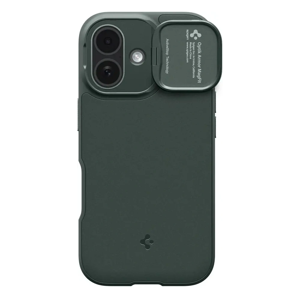 Etui Spigen Optik Armor Mag MagSafe do Apple iPhone 17 Abyss Green