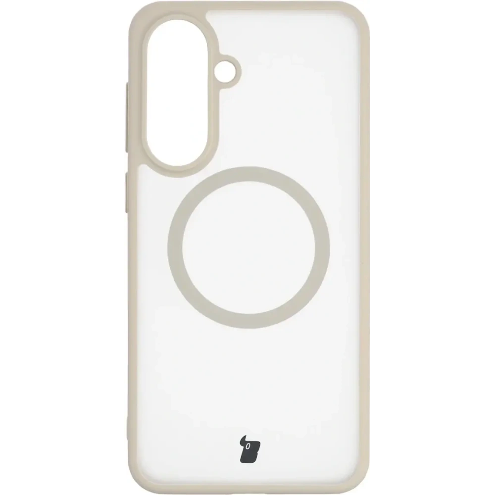 Etui z pierścieniem magnetycznym + szkło hartowane Bizon MatteO Pack do Samsung Galaxy A37 5G / A36 5G, przydymione-beżowe