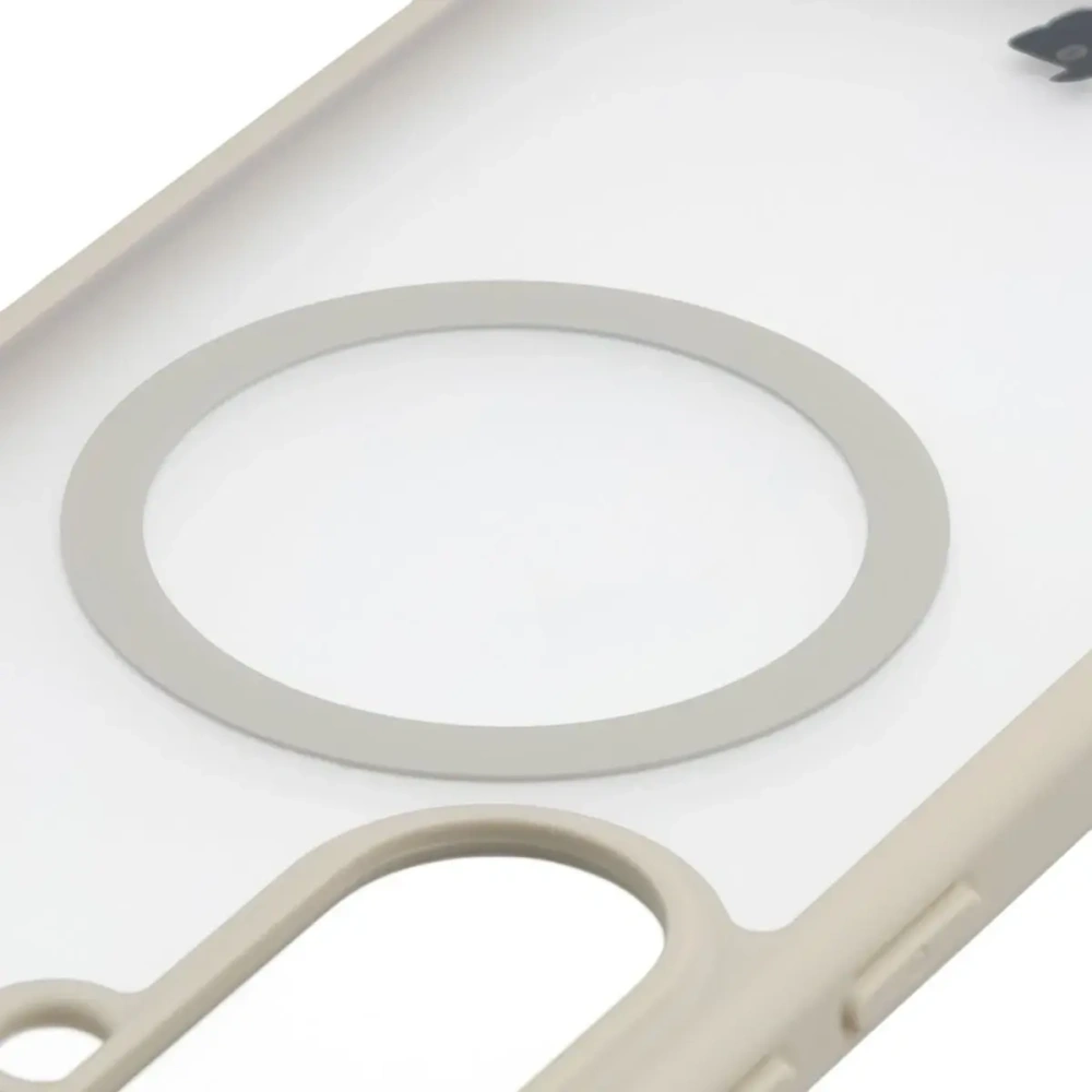 Etui z pierścieniem magnetycznym + szkło hartowane Bizon MatteO Pack do Samsung Galaxy A37 5G / A36 5G, przydymione-beżowe