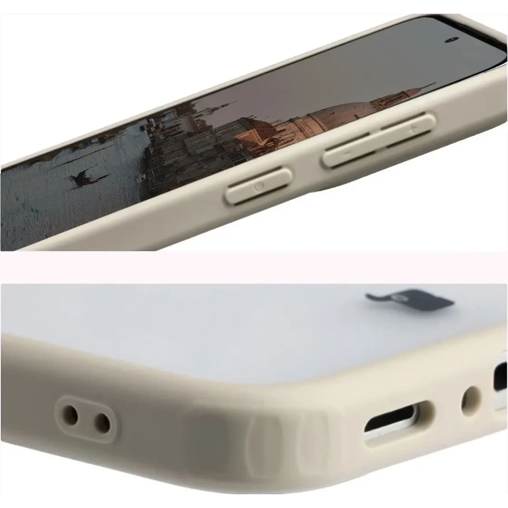 Etui z pierścieniem magnetycznym + szkło hartowane Bizon MatteO Pack do Samsung Galaxy A37 5G / A36 5G, przydymione-beżowe