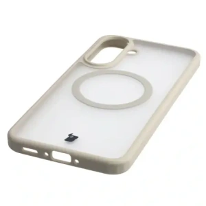 Etui z pierścieniem magnetycznym + szkło hartowane Bizon MatteO Pack do Samsung Galaxy A37 5G / A36 5G, przydymione-beżowe