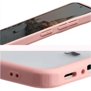 Etui z pierścieniem magnetycznym + szkło hartowane Bizon MatteO Pack do Samsung Galaxy A37 5G / A36 5G, przydymione-jasnoróżowe