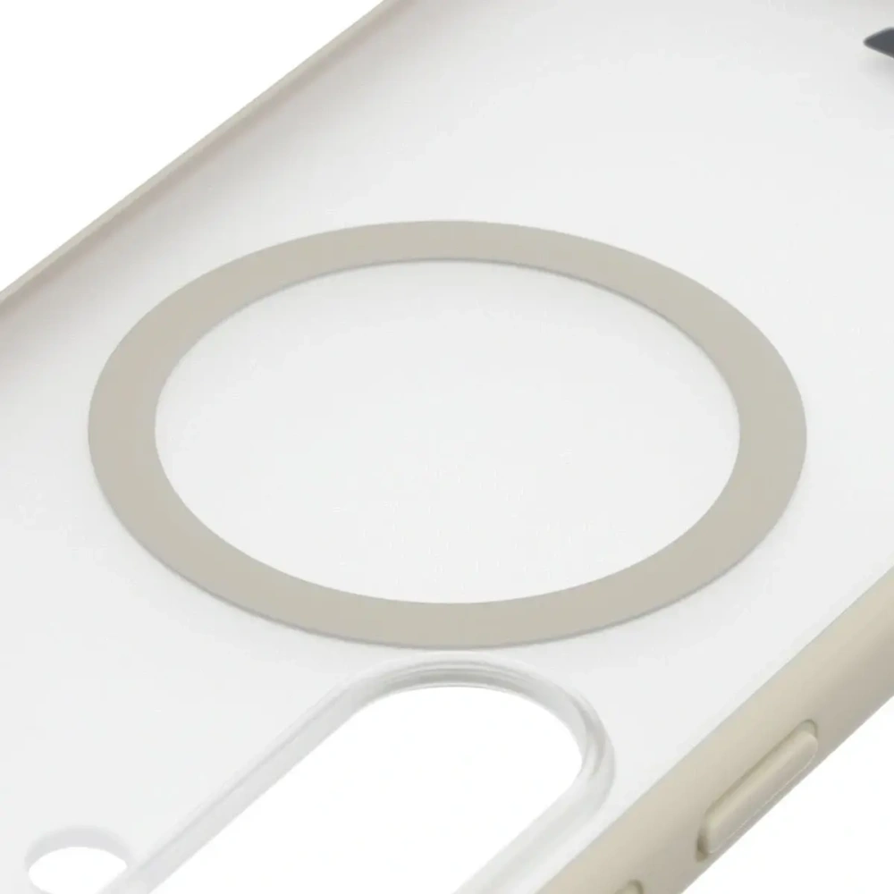 Etui z pierścieniem magnetycznym + szkło hartowane Bizon MatteO Pack do Samsung Galaxy S26+ Plus, przydymione-beżowe