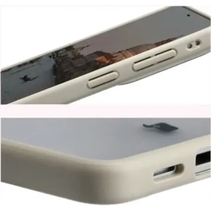 Etui z pierścieniem magnetycznym + szkło hartowane Bizon MatteO Pack do Samsung Galaxy S26+ Plus, przydymione-beżowe