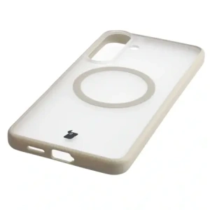 Etui z pierścieniem magnetycznym + szkło hartowane Bizon MatteO Pack do Samsung Galaxy S26+ Plus, przydymione-beżowe