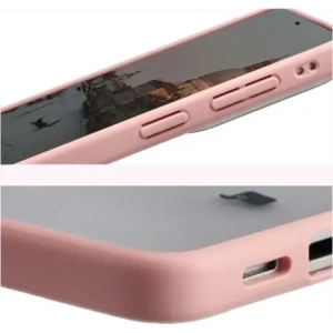 Etui z pierścieniem magnetycznym + szkło hartowane Bizon MatteO Pack do Samsung Galaxy S26+ Plus, przydymione-jasnoróżowe