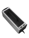 Wholesale Baseus Deluxe Metal car organizer with cup holder, 2x USB charge (silver) - BSU1706SLV - {ean13} - Hurt
