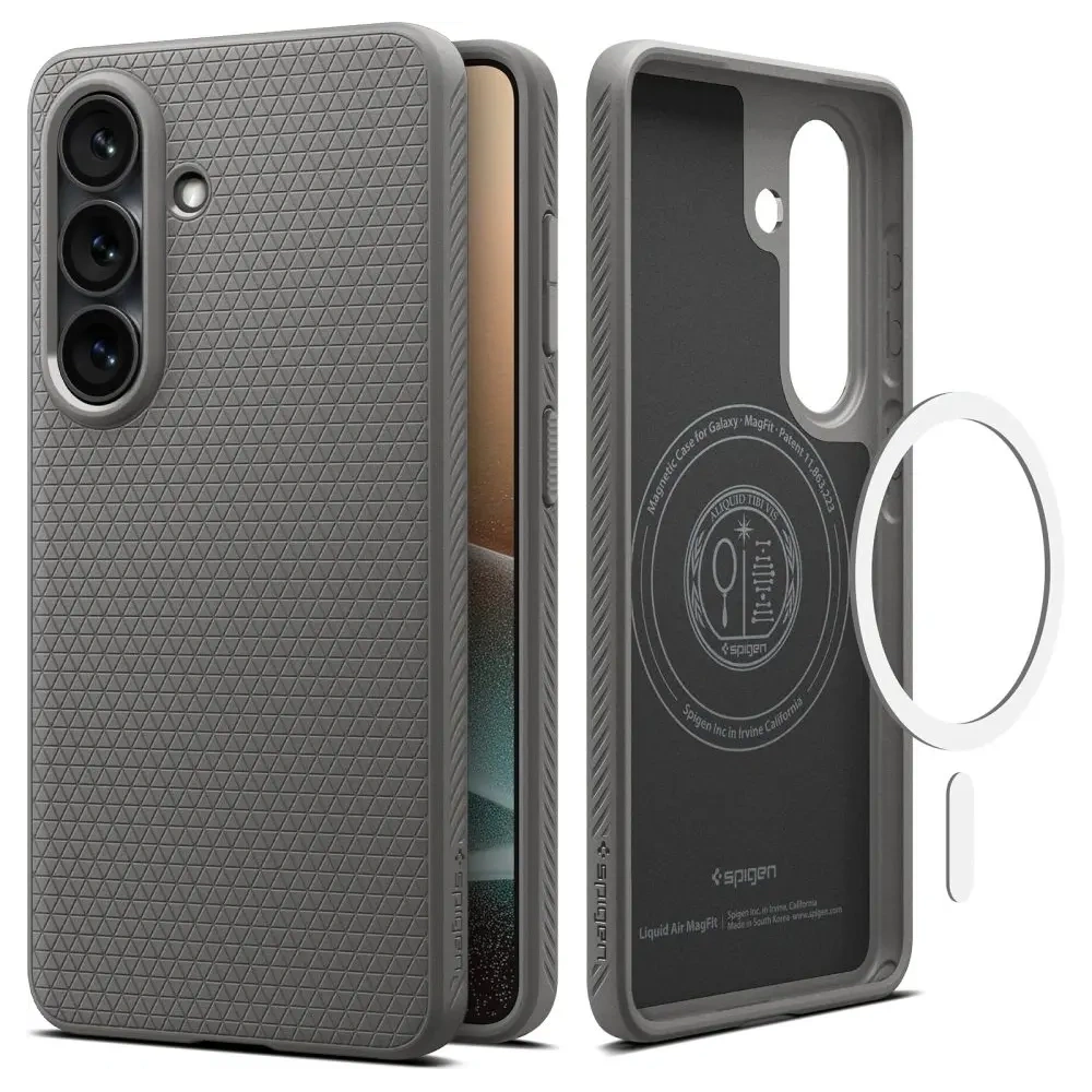 Etui Spigen Liquid Air Mag MagSafe do Samsung Galaxy S26 Marble Grey