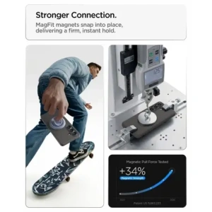 Etui Spigen Liquid Air Mag MagSafe do Samsung Galaxy S26 Marble Grey