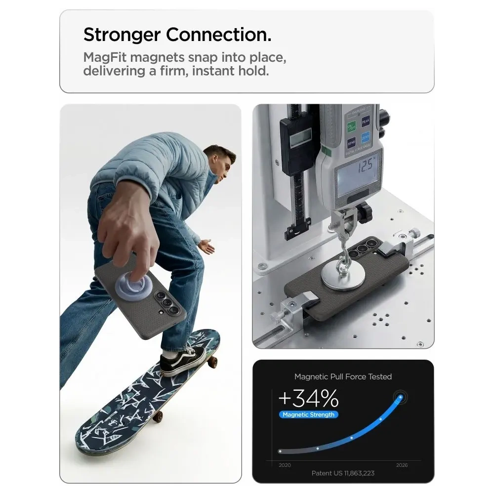 Etui Spigen Liquid Air Mag MagSafe do Samsung Galaxy S26 Marble Grey