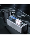 Hurtownia GSM - Baseus Deluxe kovový automobilový organizér s držákem na hrnek, 2x USB nabíjení (stříbrný) - BSU1706SLV - {ean13} - Hurt