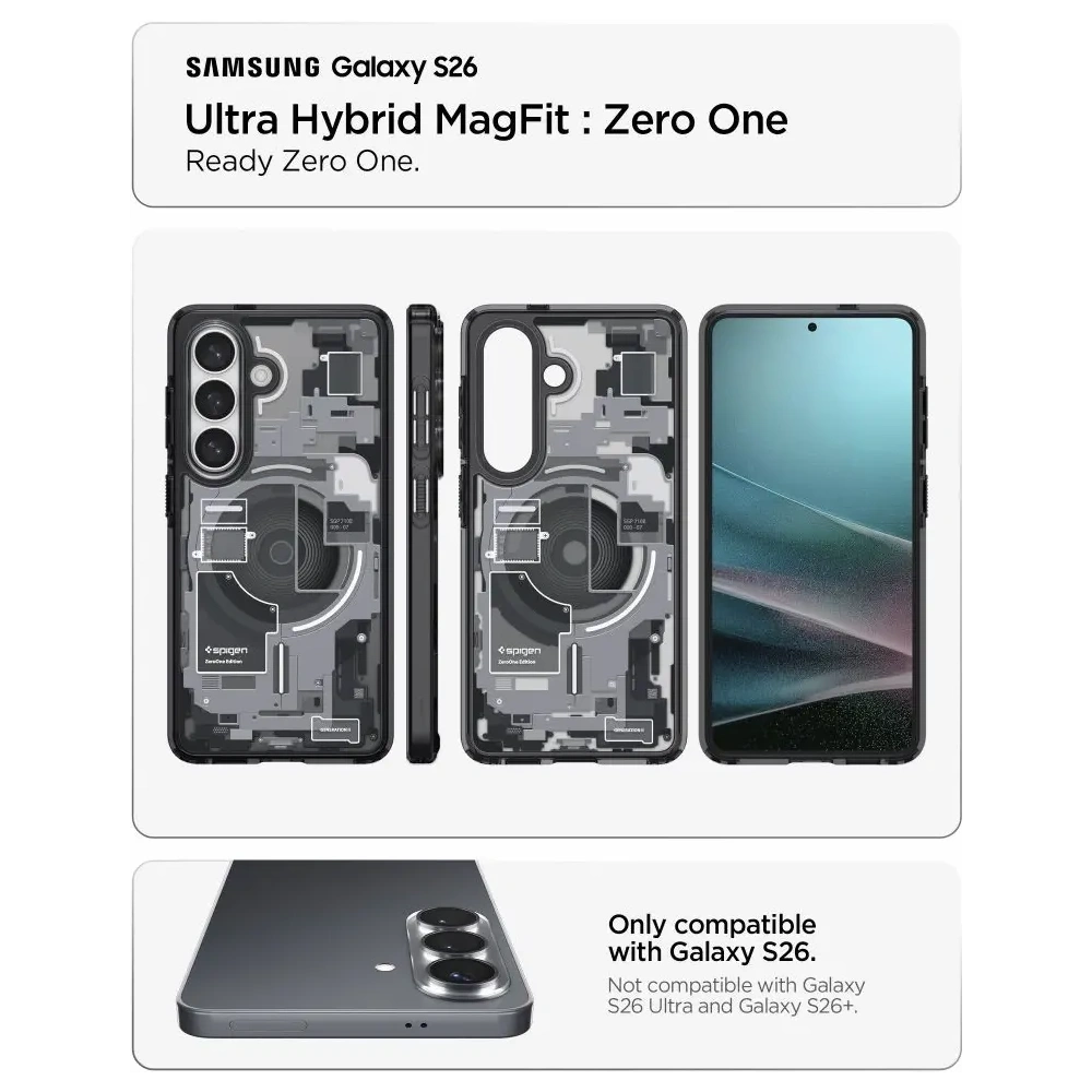 Etui Spigen Ultra Hybrid Mag MagSafe do Samsung Galaxy S26 Zero One Black