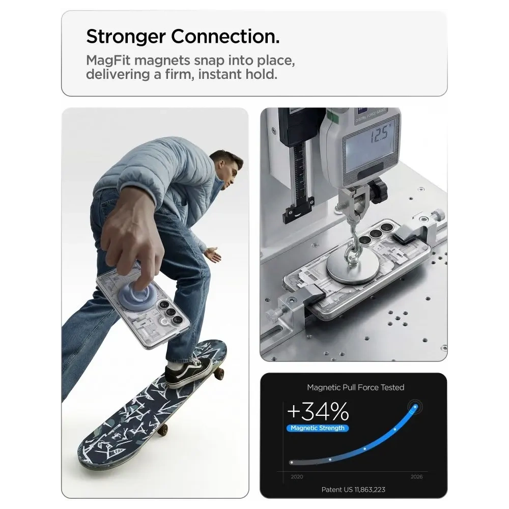 Etui Spigen Ultra Hybrid Mag MagSafe do Samsung Galaxy S26 Zero One White