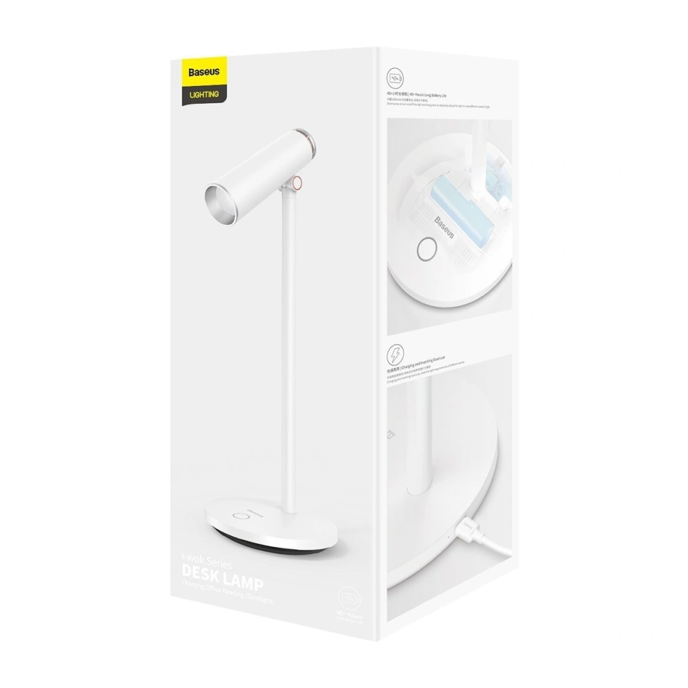 Hurtownia GSM - Lampa de birou Baseus I-Wok cu acumulator (albă) - BSU1708WHT - {ean13} - Hurt