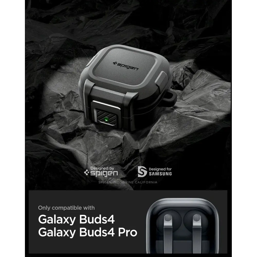 Etui Spigen Lock Fit do Samsung Galaxy Buds 4 / 4 Pro Matte Black