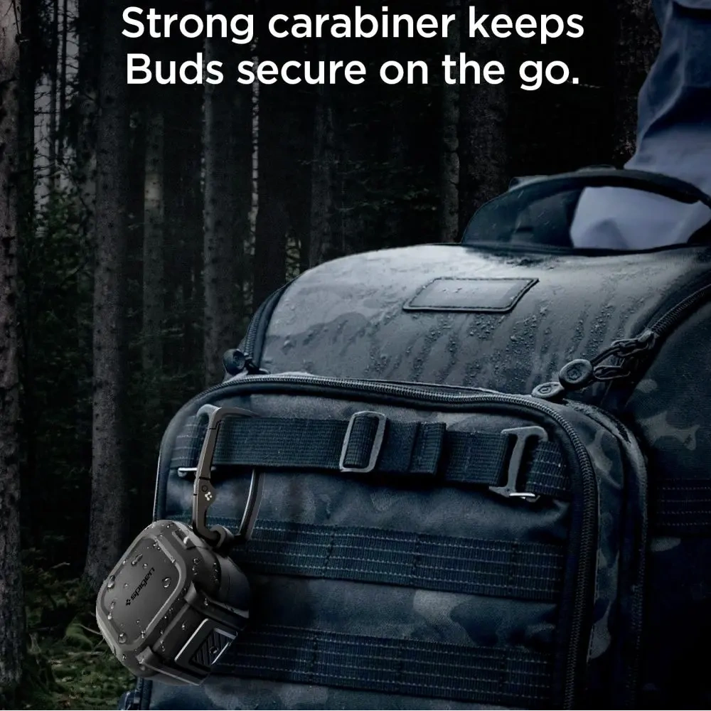 Etui Spigen Lock Fit do Samsung Galaxy Buds 4 / 4 Pro Matte Black