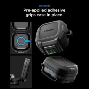 Etui Spigen Lock Fit do Samsung Galaxy Buds 4 / 4 Pro Matte Black
