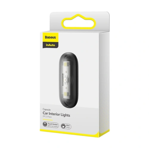 Lampka samochodowa Baseus Capsule do oświetlania wnętrza, 2 szt. (czarna)