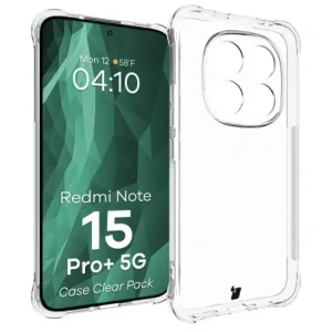 Elastyczne etui + 2x folia na ekran Bizon Case Clear Pack do Xiaomi Redmi Note 15 Pro+ Plus 5G