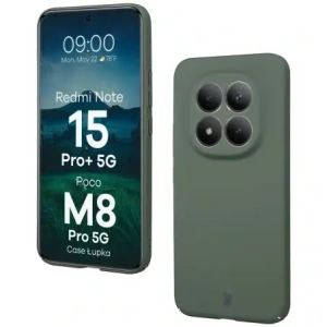 Etui Bizon Case Łupka do Xiaomi Redmi Note 15 Pro+ Plus 5G / POCO M8 Pro 5G zielone