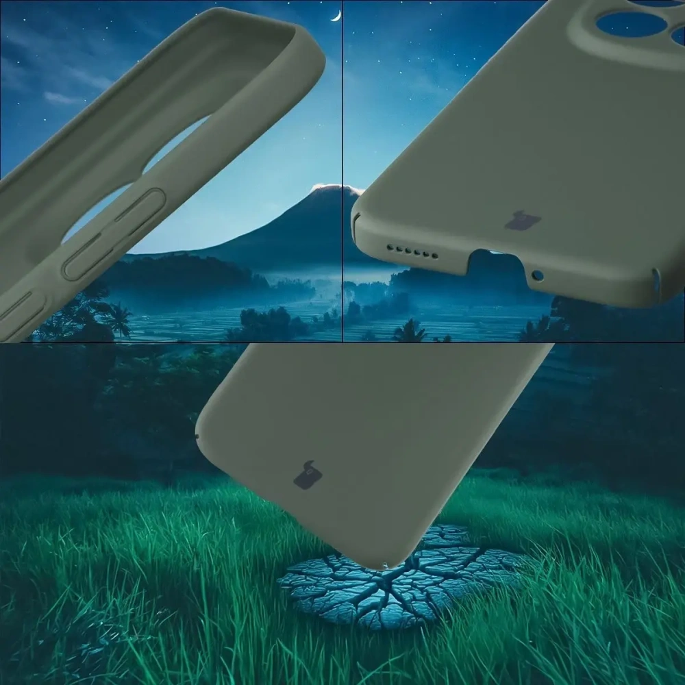 Etui Bizon Case Łupka do Xiaomi Redmi Note 15 Pro+ Plus 5G / POCO M8 Pro 5G zielone