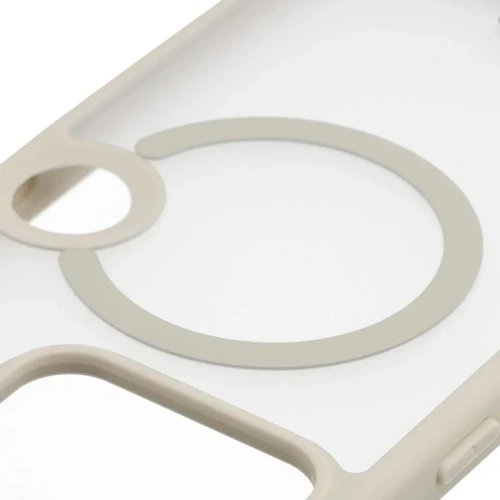 Etui z pierścieniem magnetycznym + szkło hartowane Bizon MatteO Pack do Nothing Phone (3), przydymione-beżowe