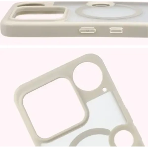 Etui z pierścieniem magnetycznym + szkło hartowane Bizon MatteO Pack do Nothing Phone (3), przydymione-beżowe