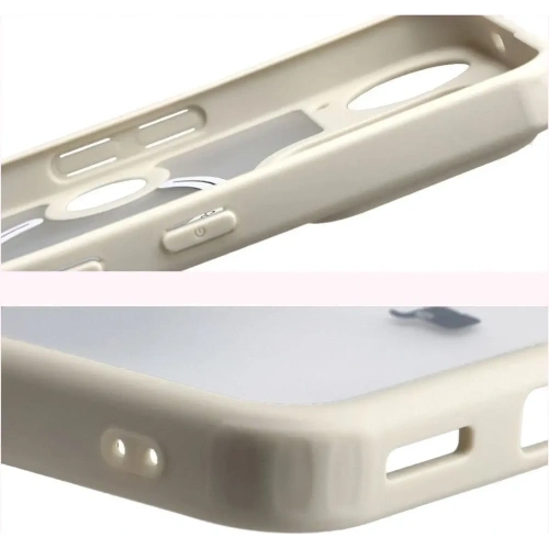 Etui z pierścieniem magnetycznym + szkło hartowane Bizon MatteO Pack do Nothing Phone (3), przydymione-beżowe