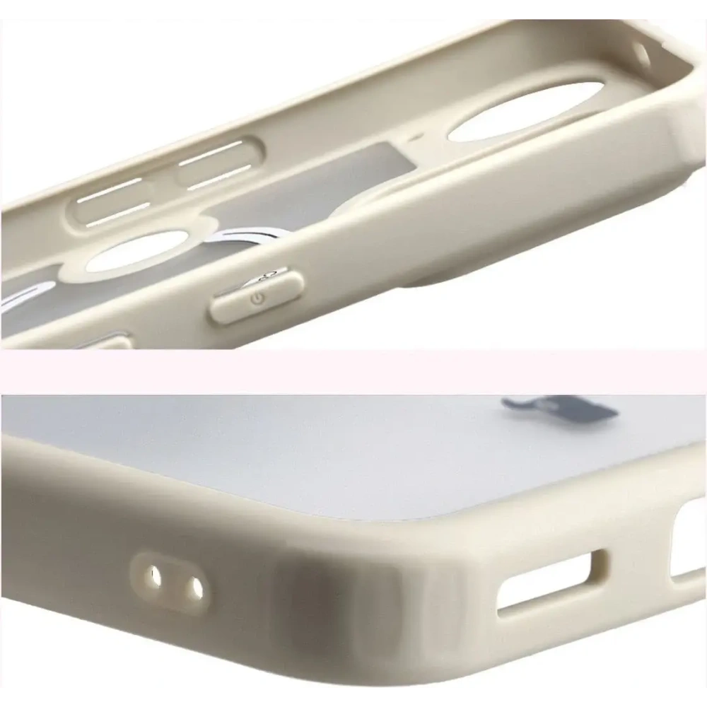 Etui z pierścieniem magnetycznym + szkło hartowane Bizon MatteO Pack do Nothing Phone (3), przydymione-beżowe