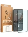 Etui z pierścieniem magnetycznym + szkło hartowane Bizon MatteO Pack do Nothing Phone (3), przydymione-beżowe