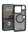 Etui z pierścieniem magnetycznym + szkło hartowane Bizon MatteO Pack do Nothing Phone (3), przydymione-czarne