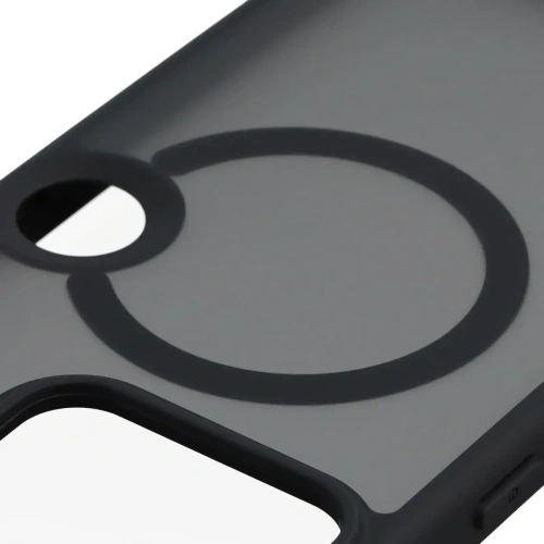 Etui z pierścieniem magnetycznym + szkło hartowane Bizon MatteO Pack do Nothing Phone (3), przydymione-czarne