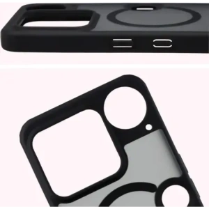 Etui z pierścieniem magnetycznym + szkło hartowane Bizon MatteO Pack do Nothing Phone (3), przydymione-czarne