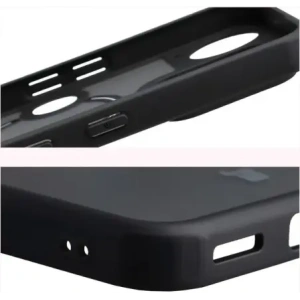 Etui z pierścieniem magnetycznym + szkło hartowane Bizon MatteO Pack do Nothing Phone (3), przydymione-czarne