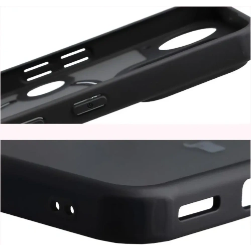 Etui z pierścieniem magnetycznym + szkło hartowane Bizon MatteO Pack do Nothing Phone (3), przydymione-czarne