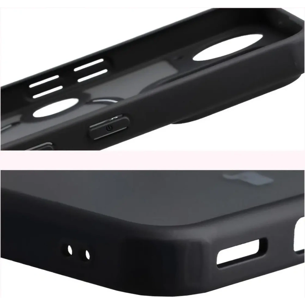 Etui z pierścieniem magnetycznym + szkło hartowane Bizon MatteO Pack do Nothing Phone (3), przydymione-czarne